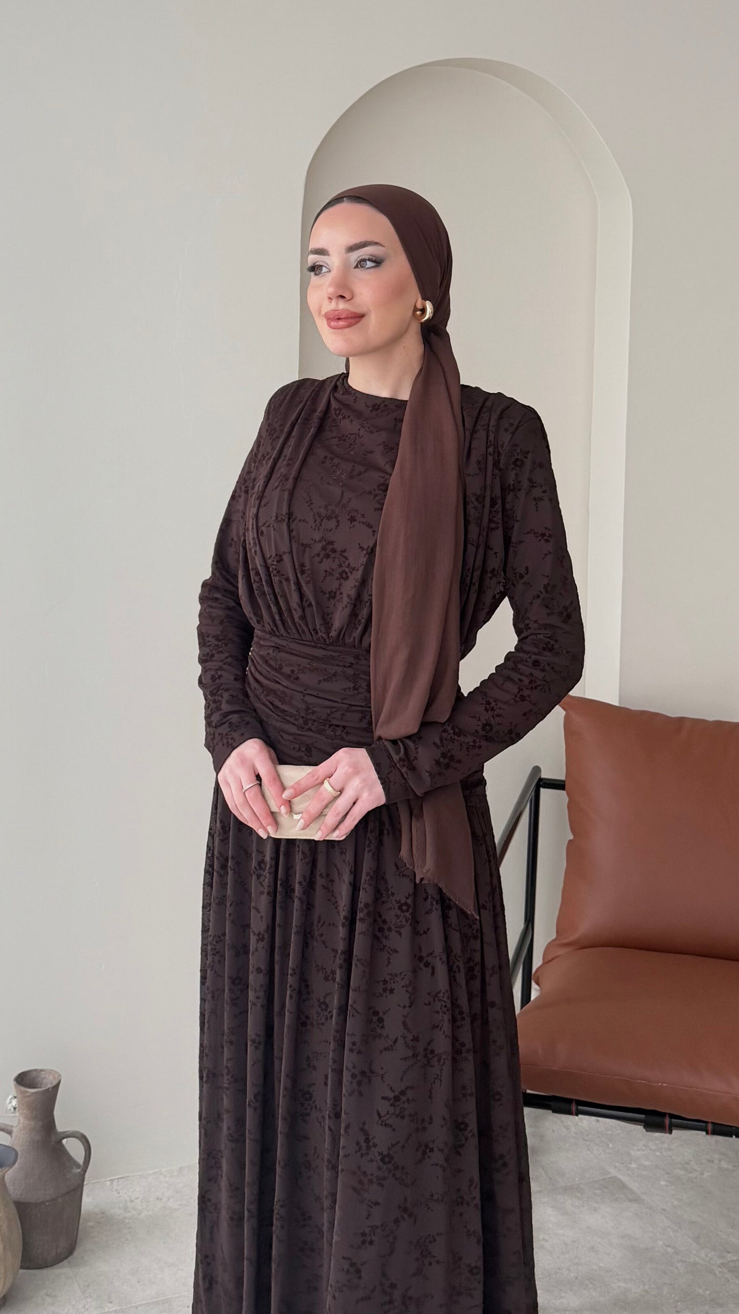 Moon Tasarım Elbise – Acı Kahve