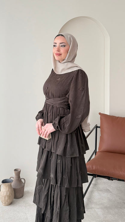 Kasra Tasarım Elbise – Kahve