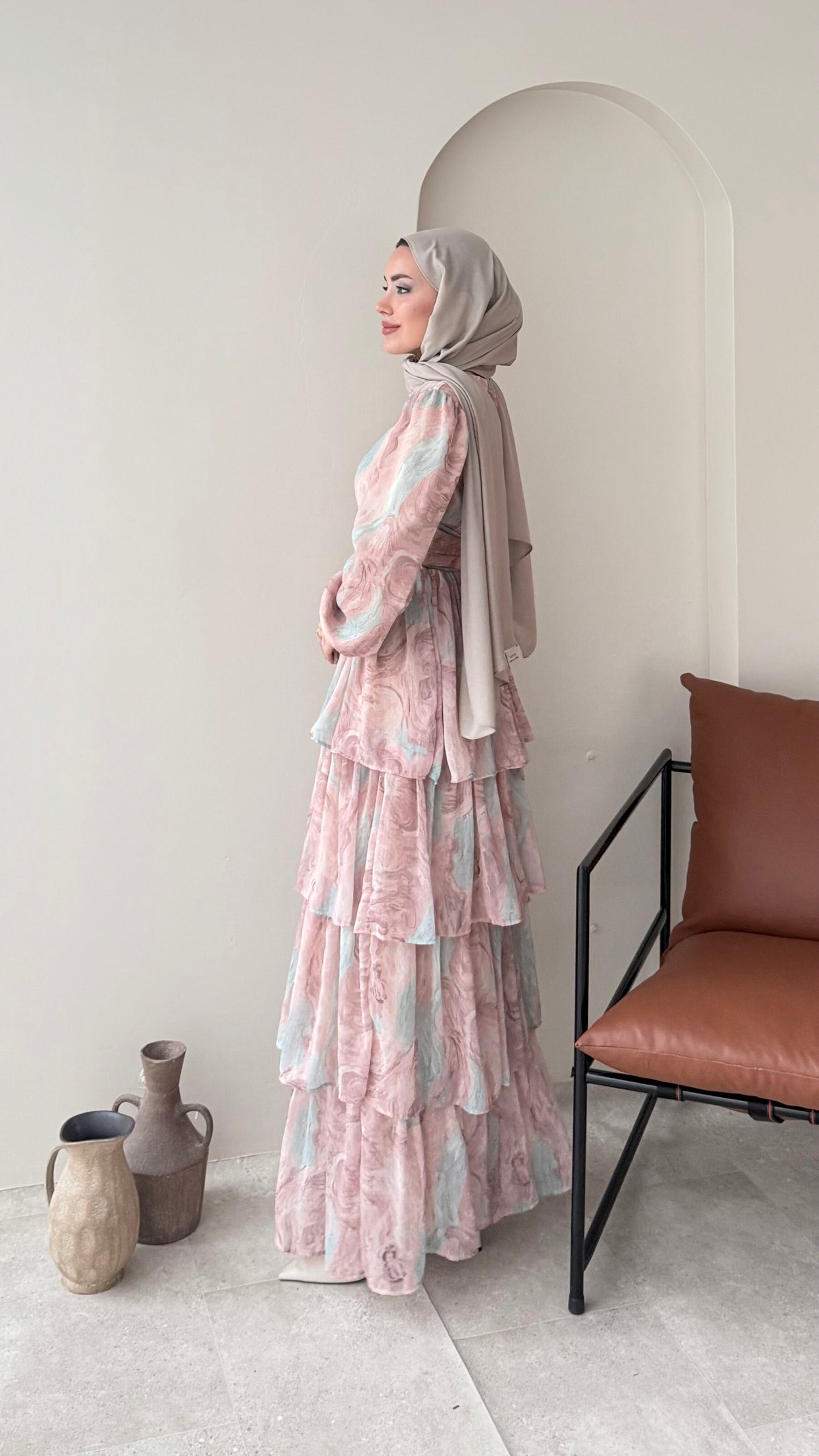 Viona Tasarım Elbise – Pembe