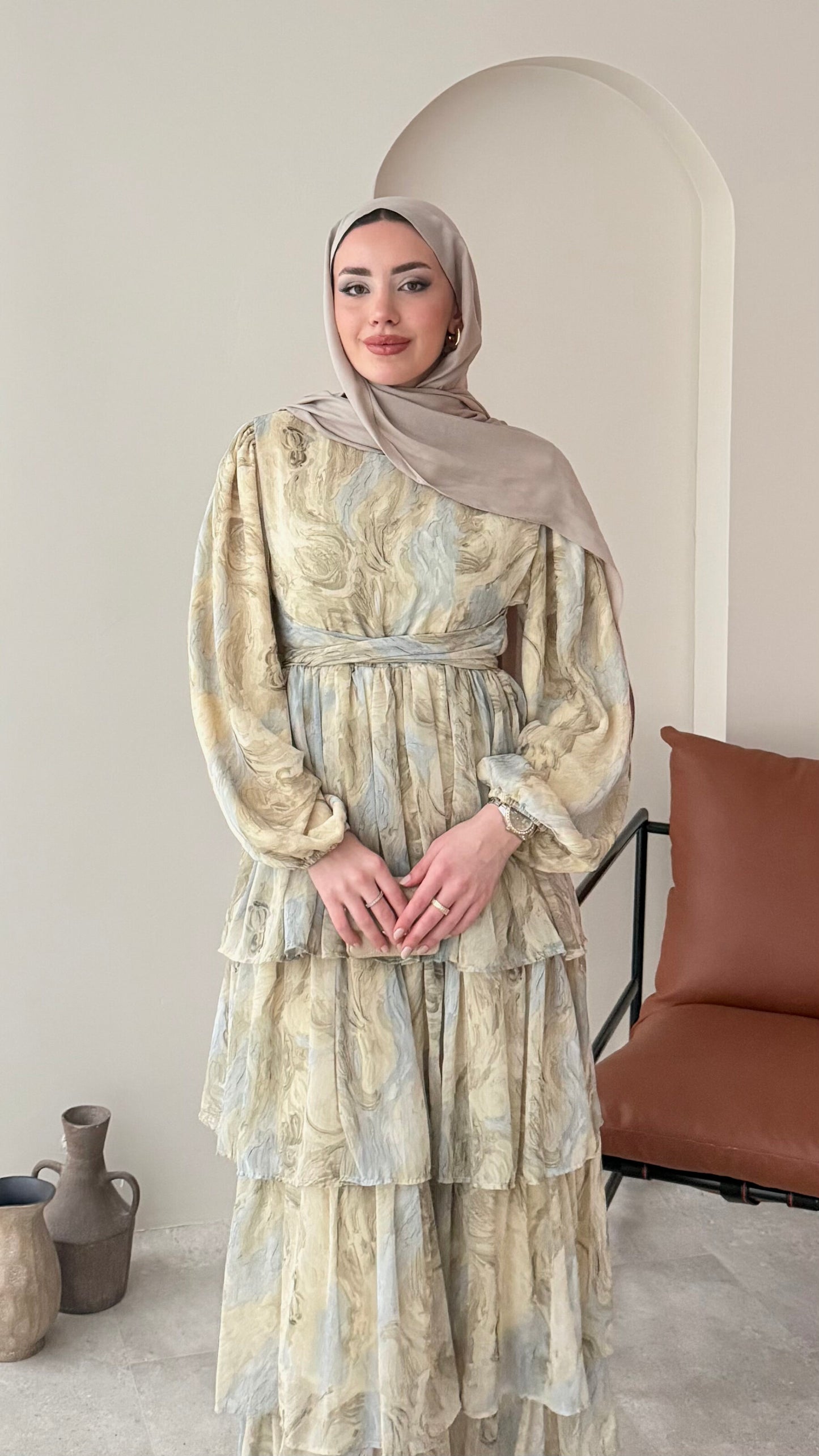 Viona Tasarım Elbise – Sarı
