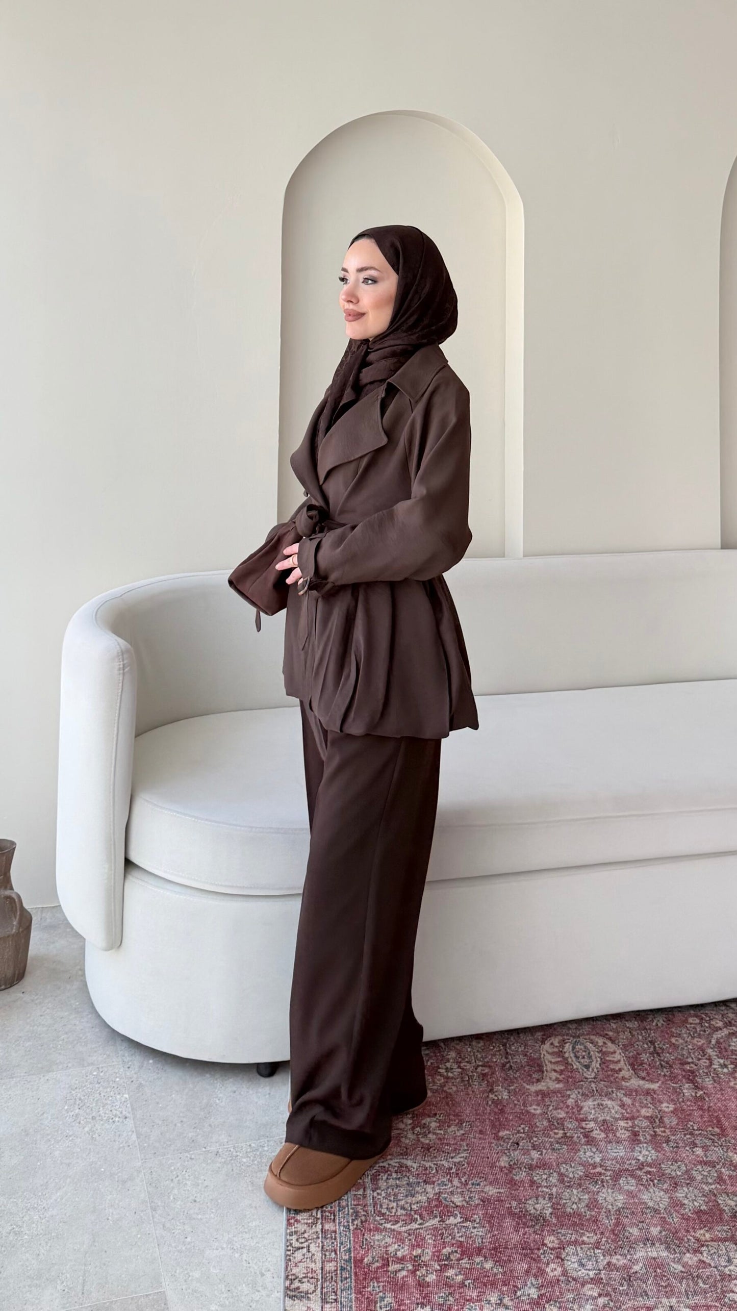 Sue Modal Trenç – Kahve
