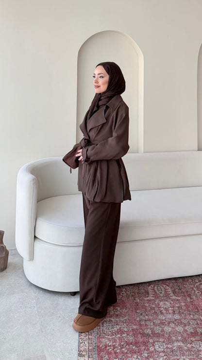 Sue Modal Trenç – Kahve