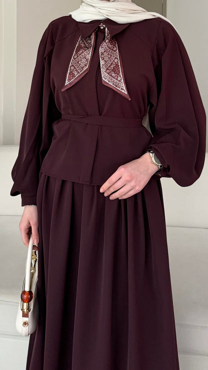 Sibil Fularlı Takım – Mürdüm