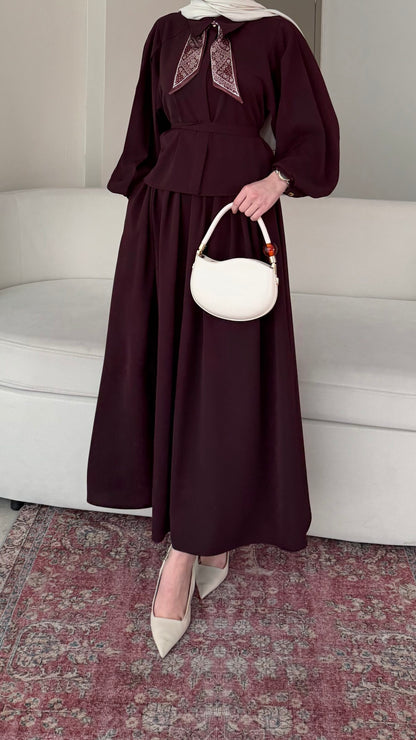 Sibil Fularlı Takım – Mürdüm
