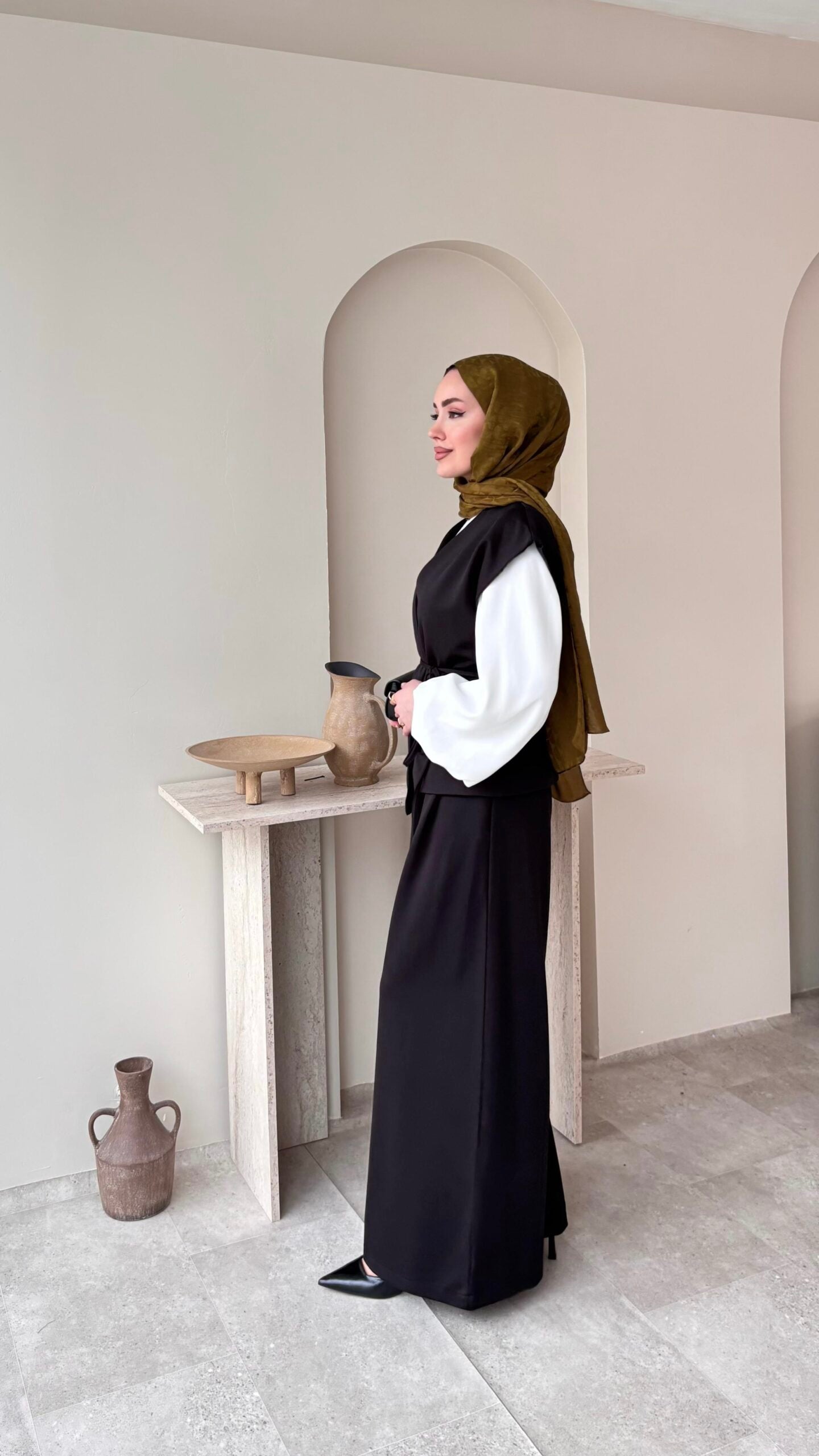 Calm Yelekli Takım – Siyah