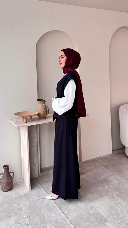 Calm Yelekli Takım – Lacivert