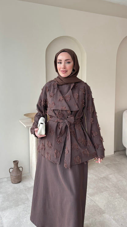 Urban Kuşaklı Jileli Takım – Kahverengi