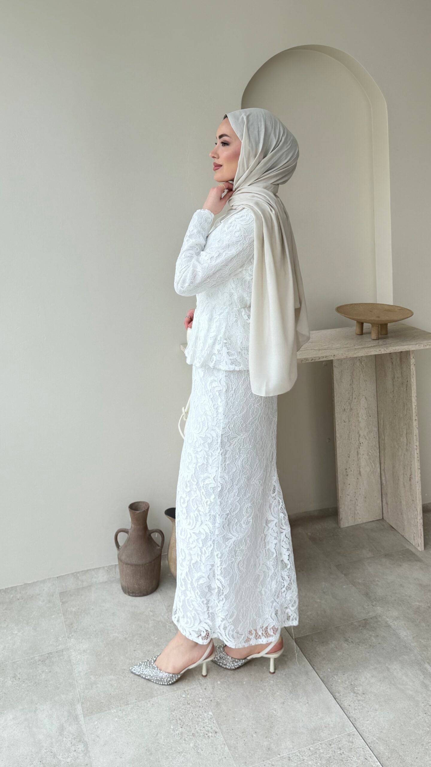 More Dantel Elbise – Beyaz