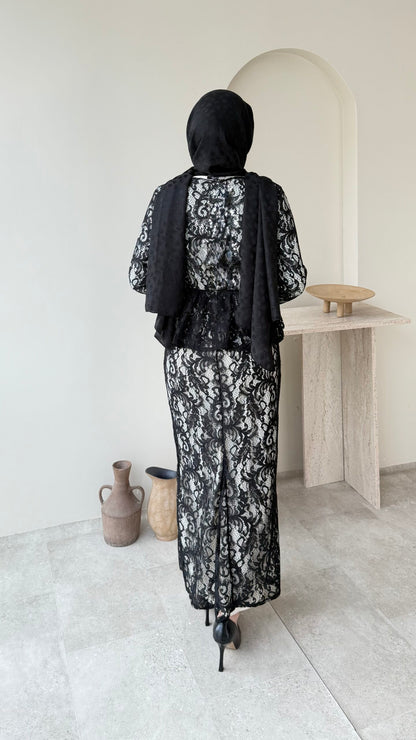 More Dantel Elbise – Siyah
