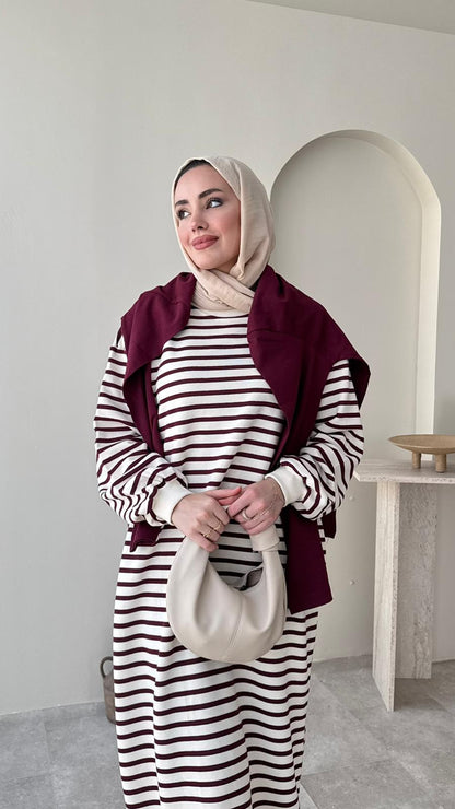 Misra Basic Elbise – Bordo