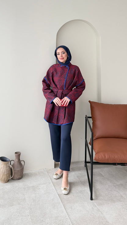 Etro Kuşaklı Kimono – Bordo