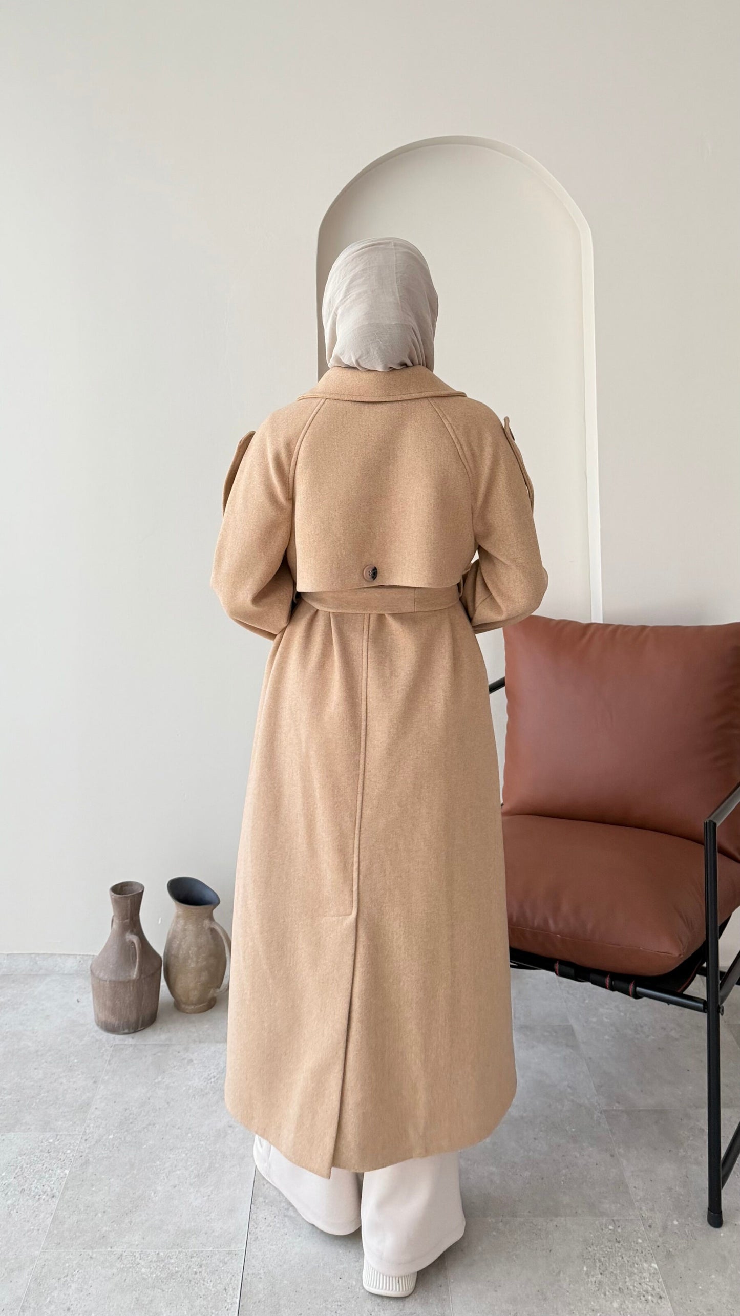 Bera Premium Kaşe Kaban – CAMEL