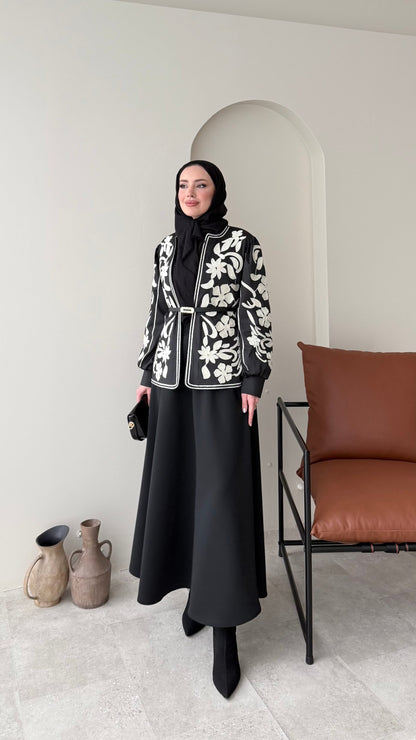 Quan Nakış Ceket – Siyah
