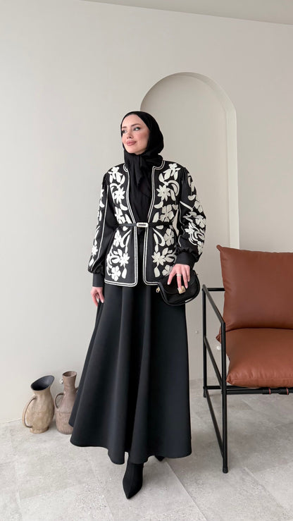 Quan Nakış Ceket – Siyah