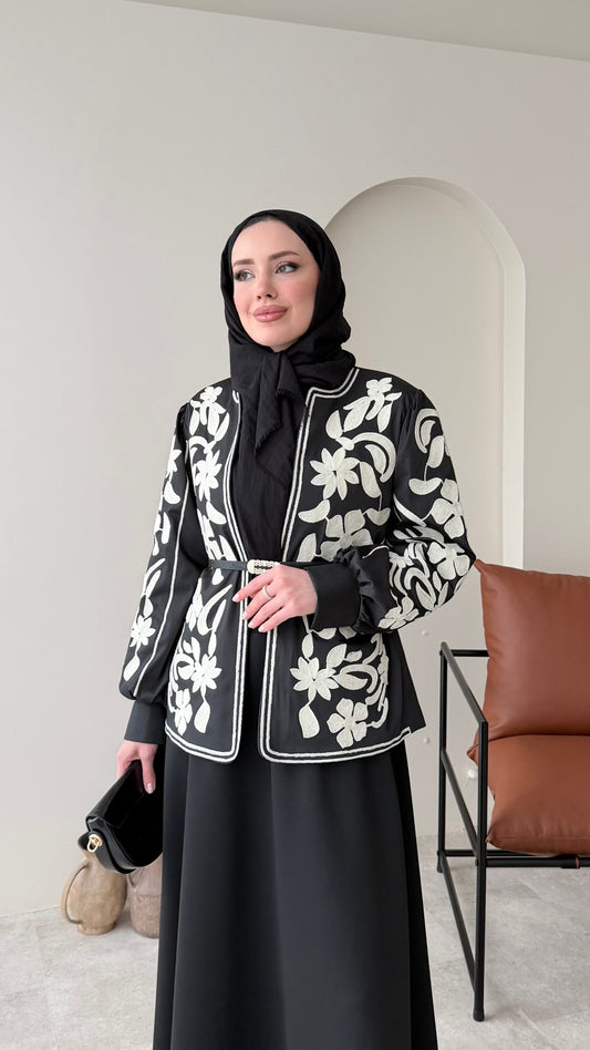 Quan Nakış Ceket – Siyah