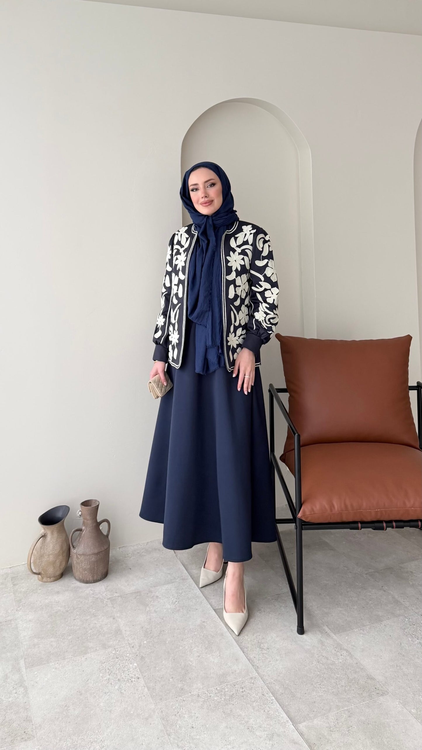 Quan Nakış Ceket – LACİVERT