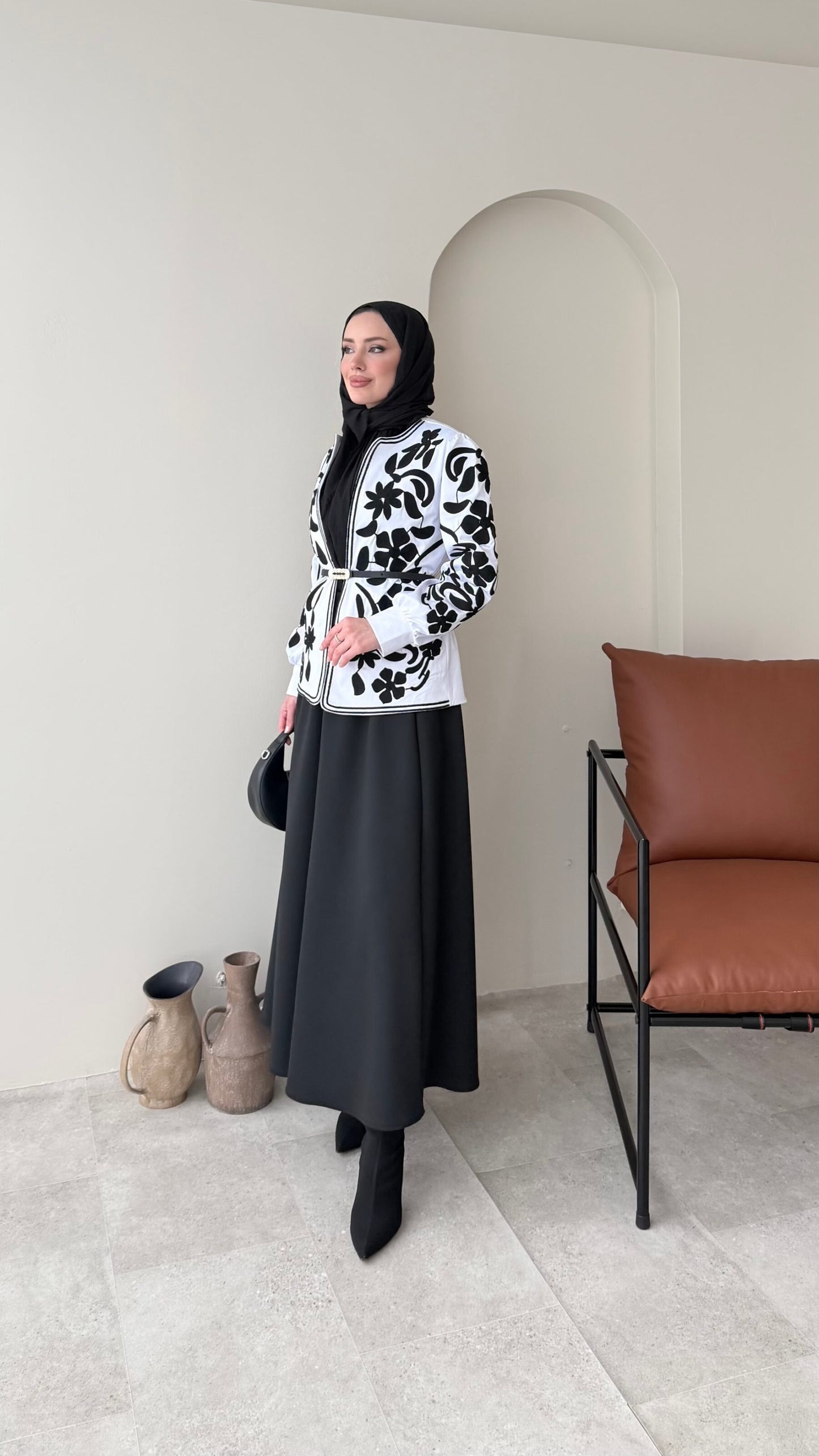 Quan Nakış Ceket – BEYAZ
