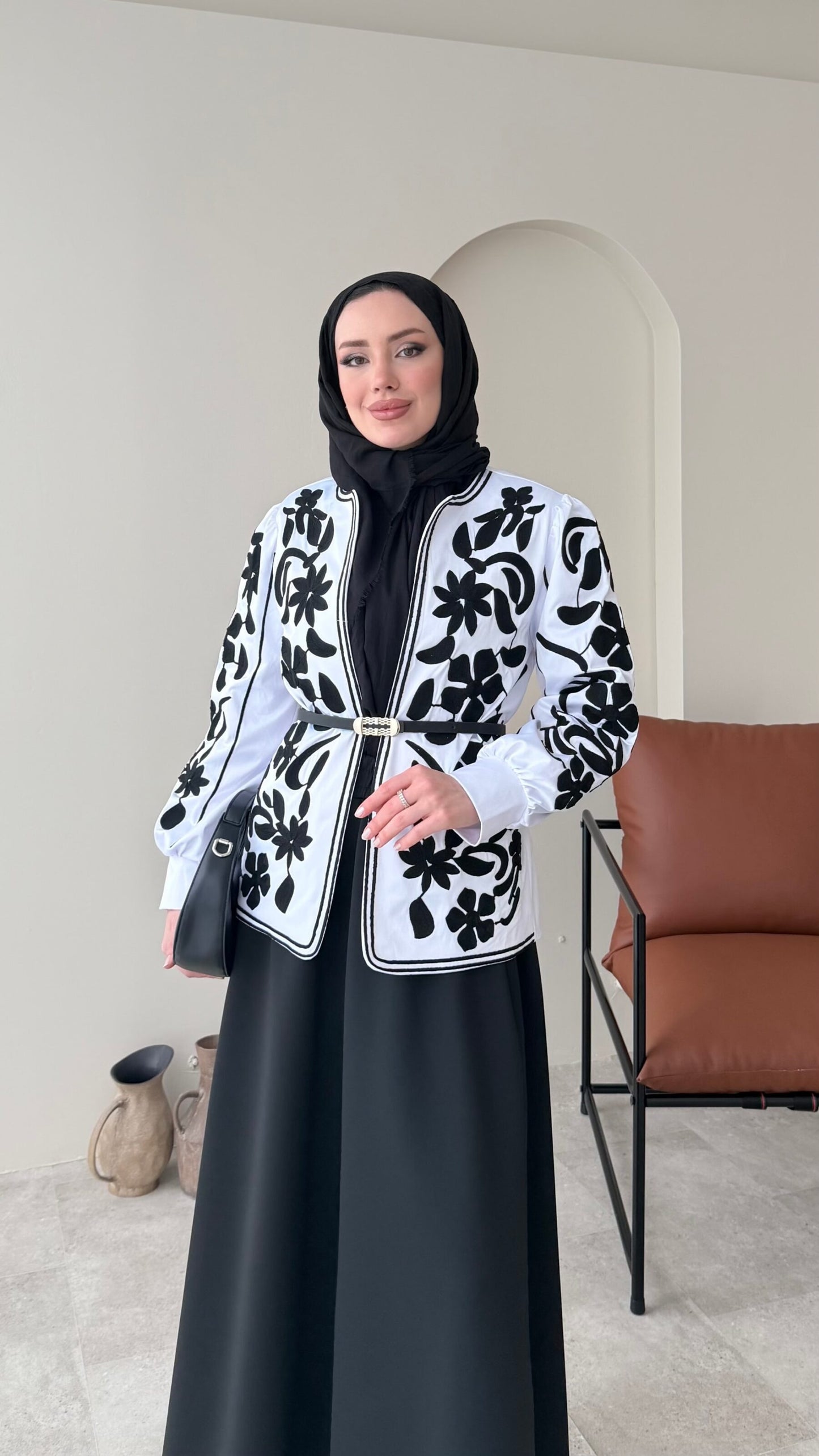 Quan Nakış Ceket – BEYAZ