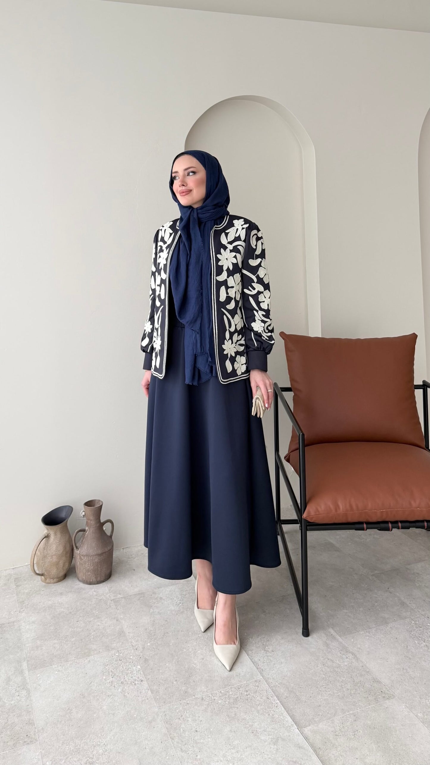 Quan Nakış Ceket – LACİVERT