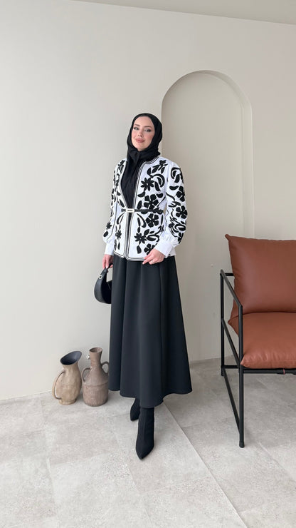 Quan Nakış Ceket – BEYAZ