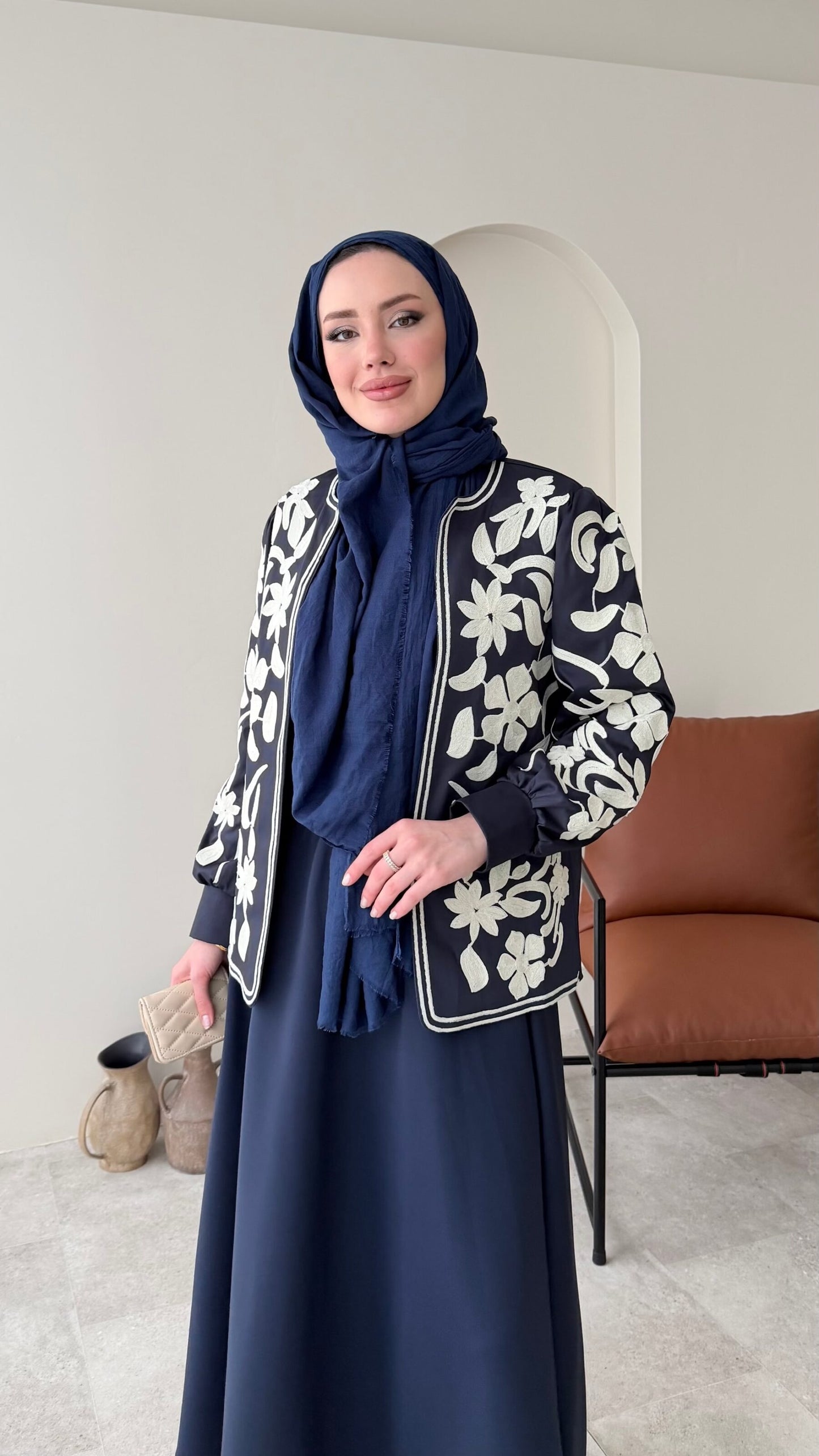 Quan Nakış Ceket – LACİVERT